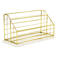 Marlon Harvest Gold Wire Ceramic Desk Organizer