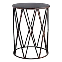 Metal Diamond Plant Stand, Bronze