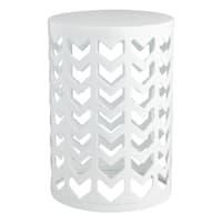White Chevron Metal Plant Stand, 18"