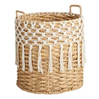 Found & Fable Water Hyacinth with Macrame Basket, Large