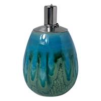 Green Ombre Ceramic Tabletop Torch, 7.7"