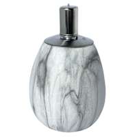 White Ombre Marble Tabletop Torch, 7.7"