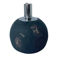 Black Cement Round Tabletop Torch, 6.1"