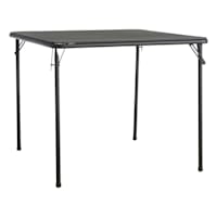 Black Square Folding Table