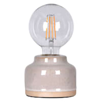 Cream Ceramic Uplight Base, 3.5"