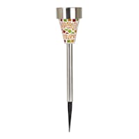 Solar Orange Mosaic Pathway Light