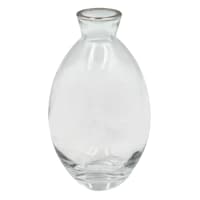 Willow Crossly Bud Glass Vase with Silver Rim, 5"