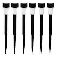 6-Pack Solar Black Rocket Pathway Lights