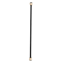 Black Steel Shower Rod, 42-72"
