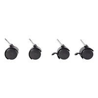 4-Piece Casters Set, Black