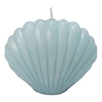 Ty Pennington Small Blue Shell Shaped Unscented Candle, 3"