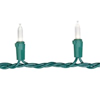 100-Count Warm White LED Mini Lights with Green Wire