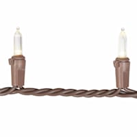 100-Count Warm White LED Mini Lights with Brown Wire
