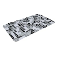 Grey Griddie Bath Mat, 15.5x27.3