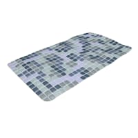 Green Griddie Bath Mat, 15.5x27.3