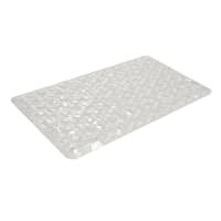 Hexie Clear Bath Mat, 26.5x14.5