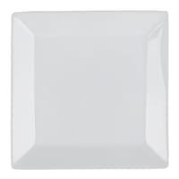 Super White Porcelain Hard Square Salad Plate, 7.5"