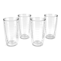 4-Pack Clear Tumblers, 16oz