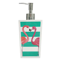 Flamingos in Paradise Pink Soap Dispenser, 7.8"