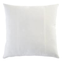 Crosby St. White Cotton Slub & Velvet Throw Pillow, 18"