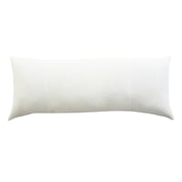 Crosby St. White Cotton Slub & Velvet Throw Pillow, 14x36