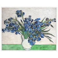 Framed Irises Canvas Wall Art, 29x23