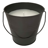 Black Metal Citronella Bucket Candle, 12oz