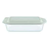 Pyrex Deep Dish Baking Dish with Sage Lid, 9x13