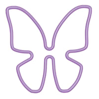 Purple Butterfly Wall Neon Sign, 11.3"