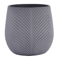 Indoor Chevron Matte Grey Pot, Small