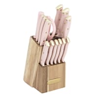 Farberware 15-Piece Gold & Blush Cutlery Block Set