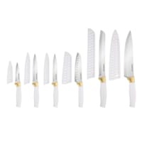 Farberware 12-Piece White & Gold Cutlery Set