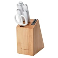 KitchenAid Classic 7-Piece Cutlery Block Set, White