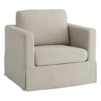 Honeybloom Langley Swivel Accent Chair, Taupe