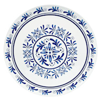 Round Blue Mosaic Melamine Serving Platter, 15"