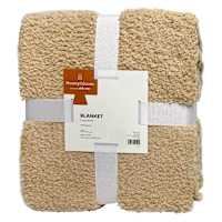 Honeybloom Brown Cozy Knit Bed Blanket, Twin/Twin XL