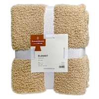 Honeybloom Brown Cozy Knit Bed Blanket, Full/Queen