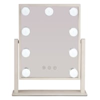White LED Light Standing Mirror, 16"