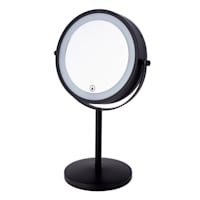 Black LED 1X & 3X Table Mirror, 12.7"