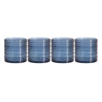 Set of 4 Navy Blue Spectra Double Old Fashioned Glasses, 13oz