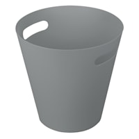 Grey Round Wastebasket, 5L
