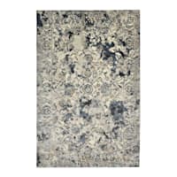 (B551) Magnolia Blue Vintage Floral Runner, 2x7