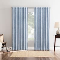 Dublin Tranquil Blue Blackout Curtain Panel, 84"