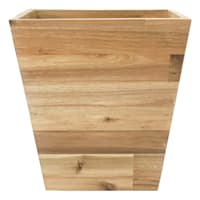 Honeybloom Howell Wooden Wastebasket, 11.8"