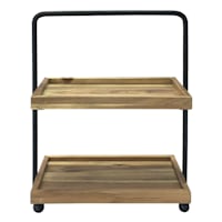 Honeybloom Howell 2-Tier Wooden Counter Tray