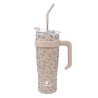Hydraflow Capri Sand Cheetah Print Insulated Steel Tumbler, 40oz