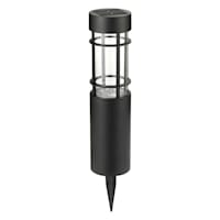 10-Lumen Solar Black Bollard Pathway Light