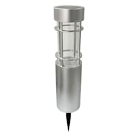 10-Lumen Solar Silver Bollard Pathway Light