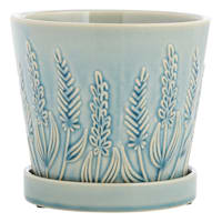Indoor Floral Ceramic Pot, Medium