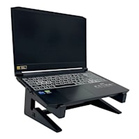 Faux Wood Laptop Stand, Black